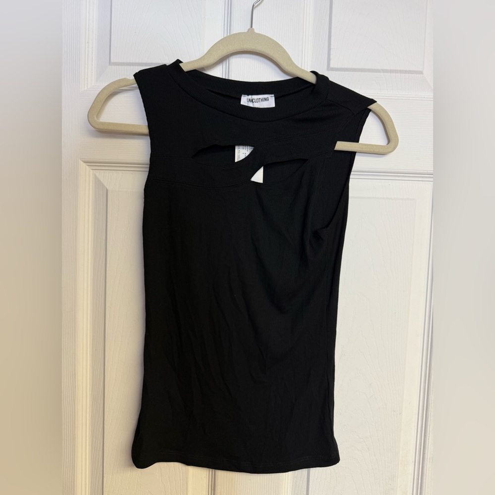 Evereve LNA Luna Rib Tank Tank In Black New With Tags Size Small - Picture 2 of 10